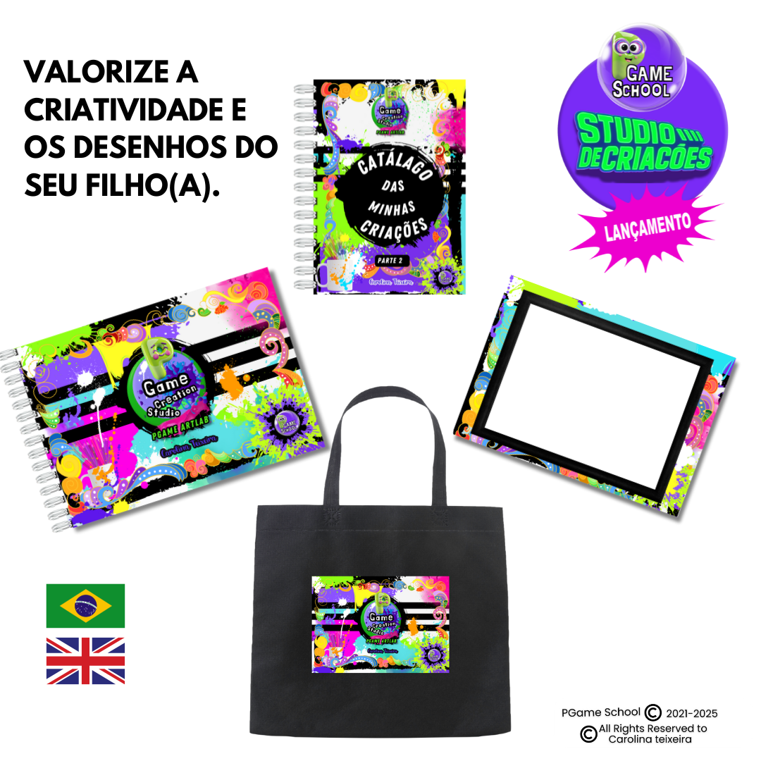 Kit PGame Estúdio de Criações com curso de desenho